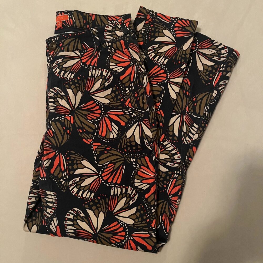 Modcloth Legendary Lifestyle Butterfly Print Slim Straight Pants - Picture 2 of 4
